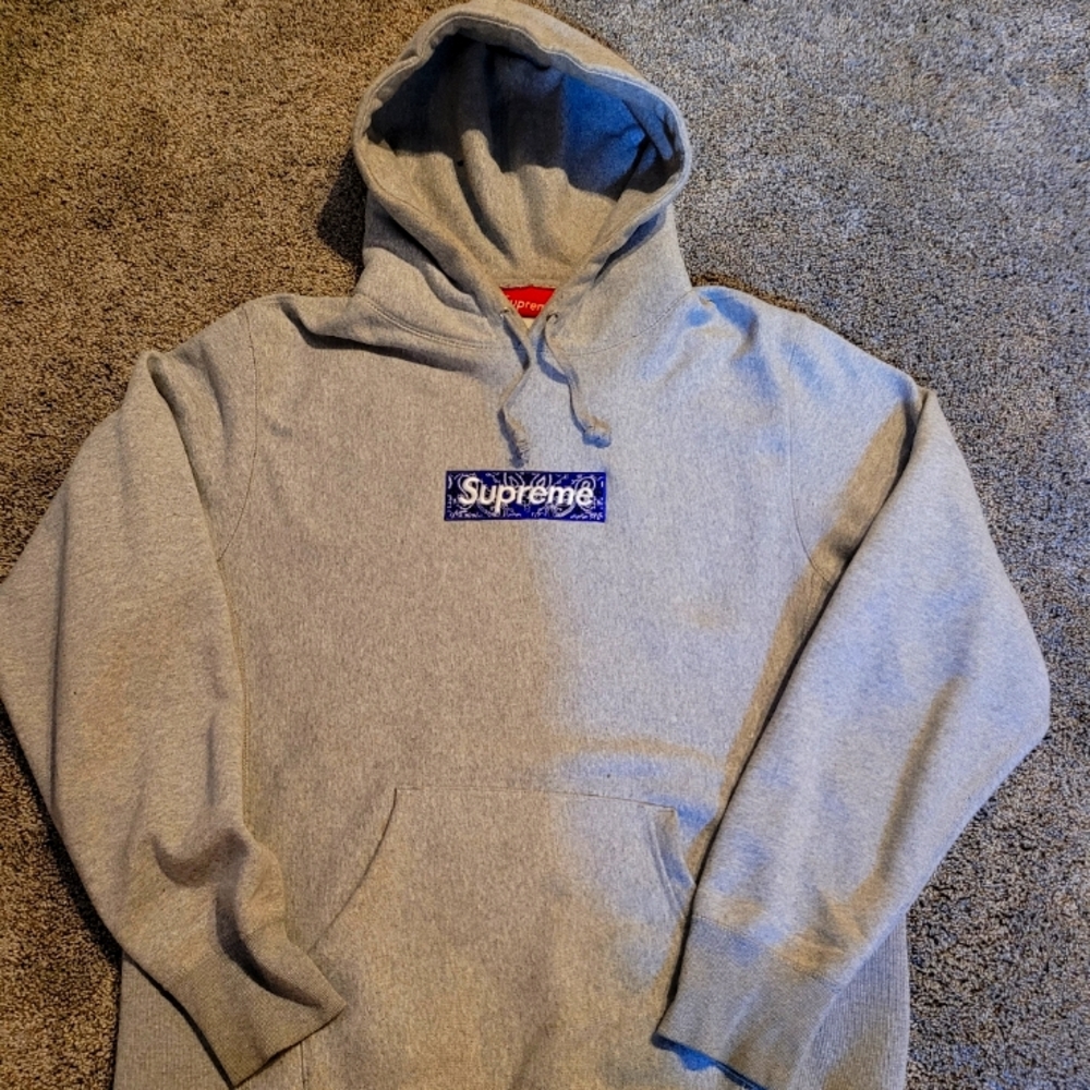 Supreme Bandana Box Logo hoodie navy